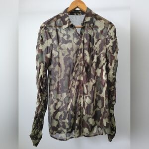 Marc Aurel Sheer Back Printed Blouse EU 40